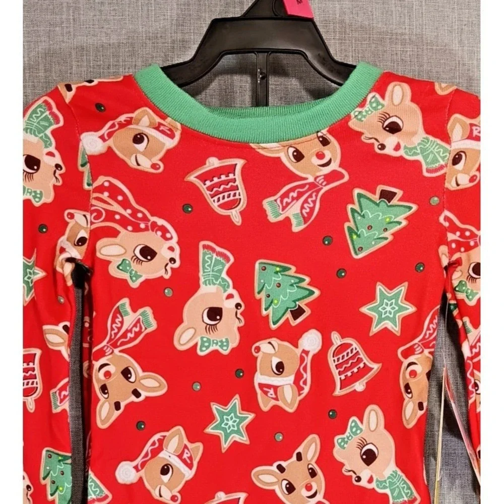 NWT Rudolph Red Nosed Reindeer Christmas Pajamas 18M Baby Holiday 2pc PJ Set Red